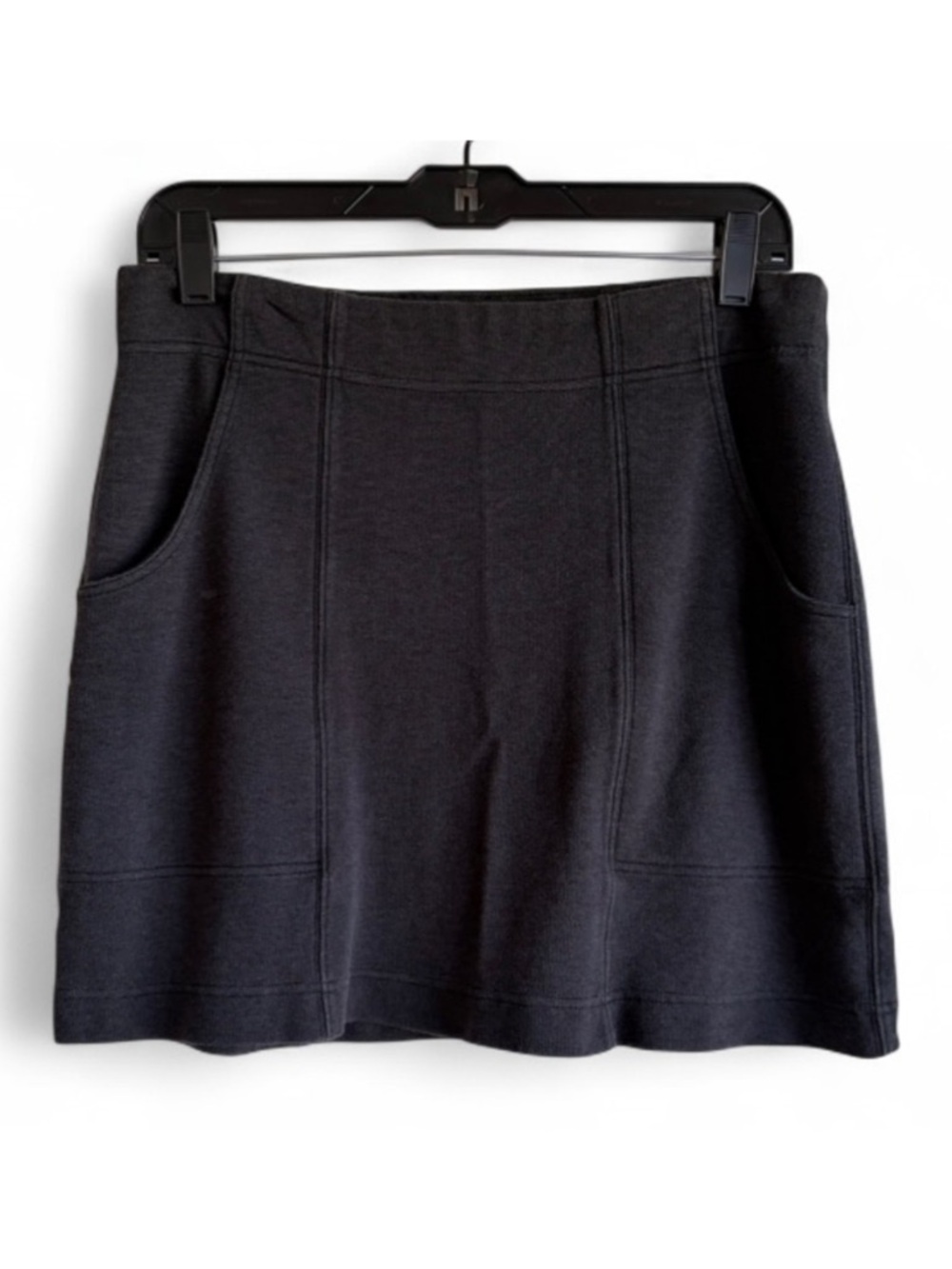 Horny Toad Black Knit Mini Skirt with Pockets Size M